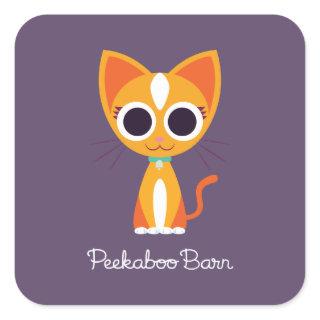 Purrl the Cat Square Sticker