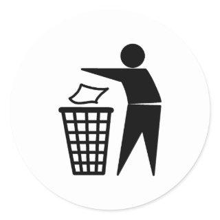 Put it in the Bin Classic Round Sticker