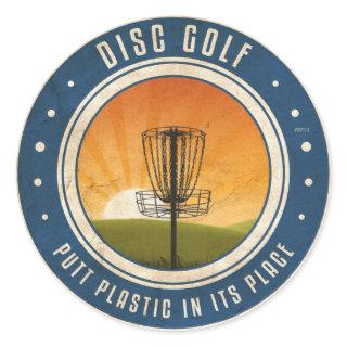 Putt Plastic In Its Place Classic Round Sticker