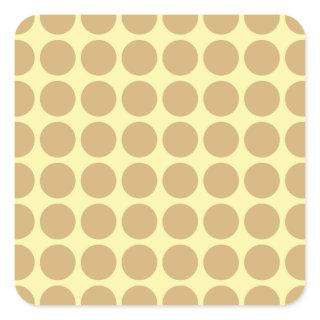 Putty Cream Neutral Dots Square Sticker
