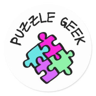 Puzzle Geek  Classic Round Sticker