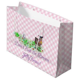 Pygmy Goat Don't Eat the Brown Jellybeans Large Gift Bag