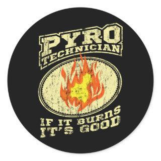 Pyrotechnician Crew Pyrotechnics Fireworks Pyro Classic Round Sticker