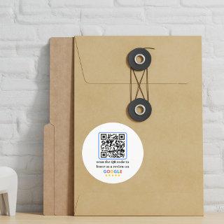 QR Code For Google Reviews Classic Round Sticker