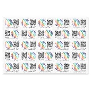 QR Code Generator & Business Logo Modern Promo Tissue Paper