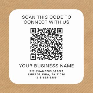 QR Code Promotional Square Sticker