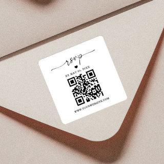 QR Code RSVP Sticker | Square Return Label