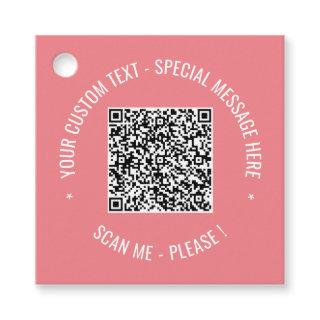 QR Code Scan Info Custom Text Colors Gift Tags