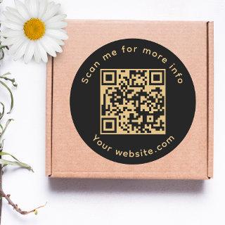 QR Code Scan Me For More Info Classic Round Sticker