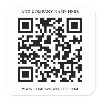 QR CODE  SQUARE STICKER