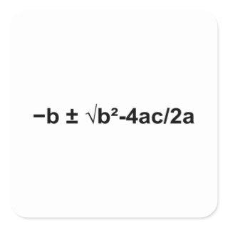 Quadratic Formula Math Mathematical Physics Square Sticker