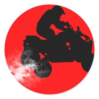 quads. classic round sticker