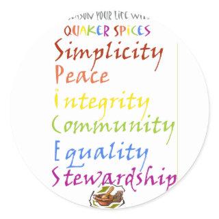 Quaker Spices Classic Round Sticker