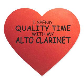 Quality Time Alto Clarinet Heart Sticker