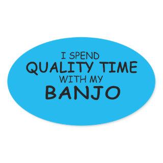 Quality Time Banjo Oval Sticker