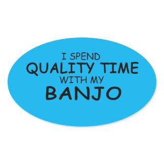 Quality Time Banjo Oval Sticker