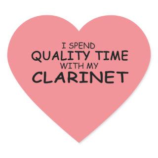 Quality Time Clarinet Heart Sticker