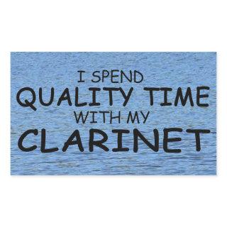 Quality Time Clarinet Rectangular Sticker