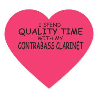 Quality Time Contrabass Clarinet Heart Sticker