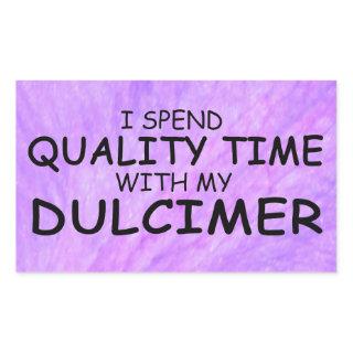 Quality Time Dulcimer Rectangular Sticker