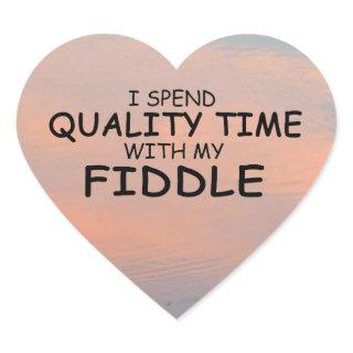 Quality Time Fiddle Heart Sticker