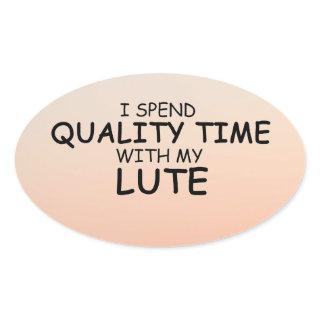 Quality Time Lute Oval Sticker
