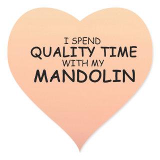 Quality Time Mandolin Heart Sticker