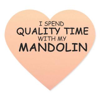 Quality Time Mandolin Heart Sticker