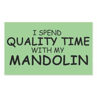 Quality Time Mandolin Rectangular Sticker