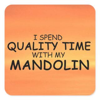 Quality Time Mandolin Square Sticker