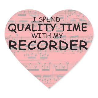 Quality Time Recorder Heart Sticker