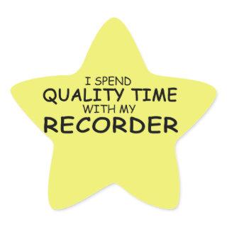 Quality Time Recorder Star Sticker