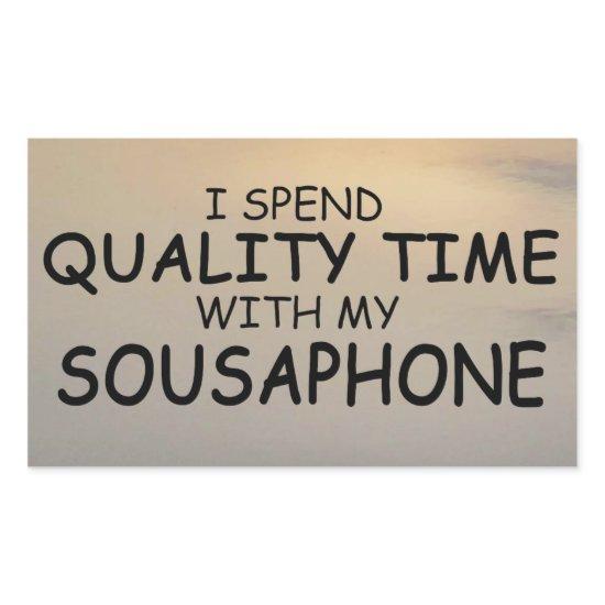 Quality Time Sousaphone Rectangular Sticker