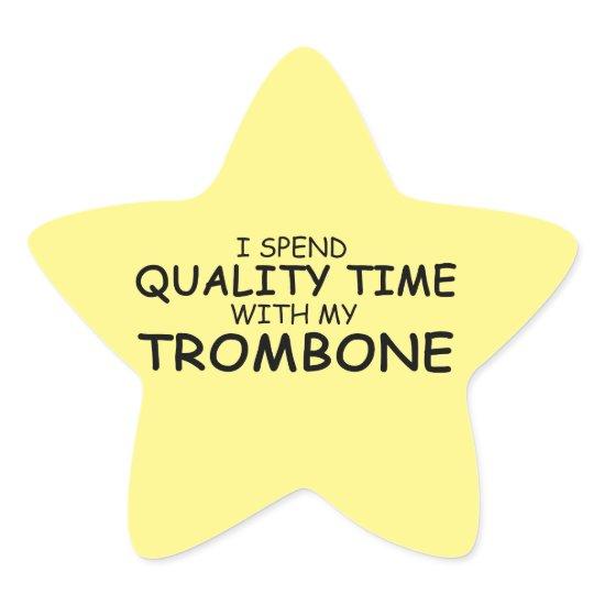 Quality Time Trombone Star Sticker