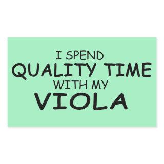 Quality Time Viola Rectangular Sticker