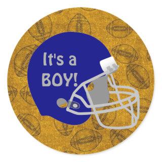 Quarterback Football theme Boy Baby Shower Sticker