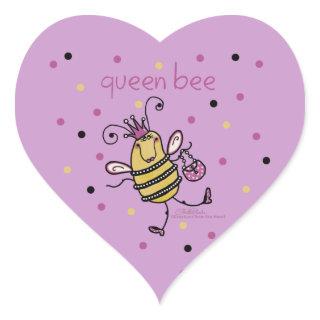 Queen Bee Heart Sticker