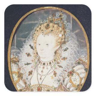 Queen Elizabeth I, c.1595-1600 Square Sticker