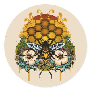 Queen Of Bees Classic Round Sticker