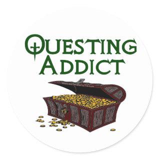 Questing Addict Classic Round Sticker