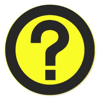 Question Mark Ask Query Symbol Punctuation Classic Round Sticker