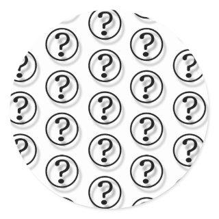 Question Marks Classic Round Sticker