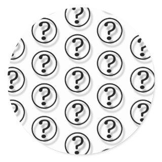 Question Marks Classic Round Sticker