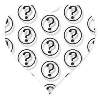 Question Marks Heart Sticker