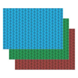 Questions Marks Pattern blue green red  Sheets