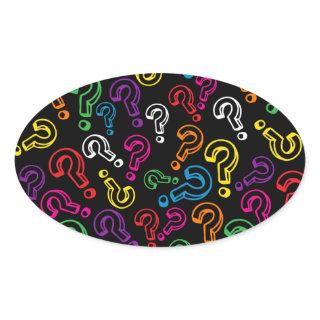 Questions Oval Sticker