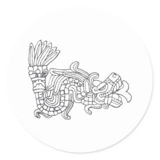 Quetzalcoatl Classic Round Sticker