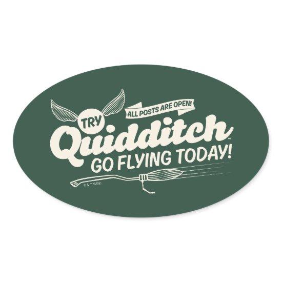 QUIDDITCH™ Recruitment Poster Oval Sticker