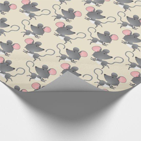 Quiet as a Mouse Cute Animal Pattern