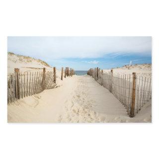Quiet Beach Rectangular Sticker